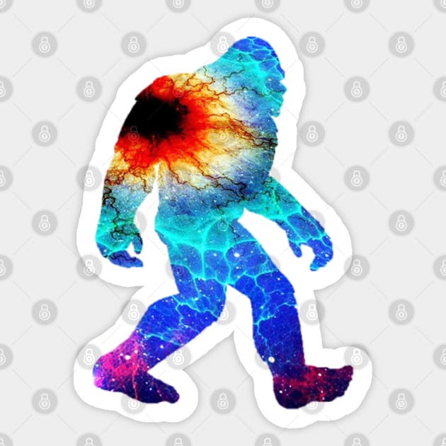 Bigfoot - Strange Galaxy Sticker by  The best hard hat stickers 